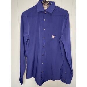 J.Ferrar Dress Shirt Mens S 14-14.5 Blue New 360 Stretch Slim Fit Long Sleeve